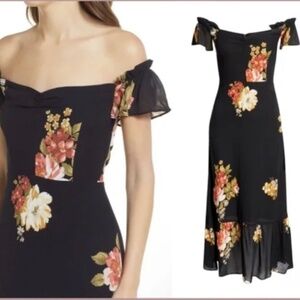 Reformation butterfly dress Arcadia print size 12